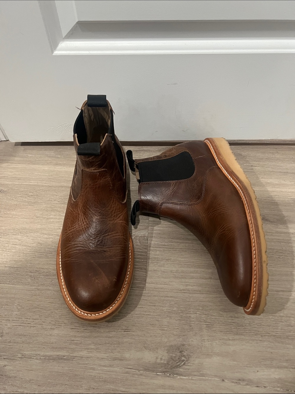 Rhodes Work Wedge Brown Chelsea Boots NWOT Size 9.5